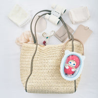 Estuche casita para gatitos Kiramekko celeste