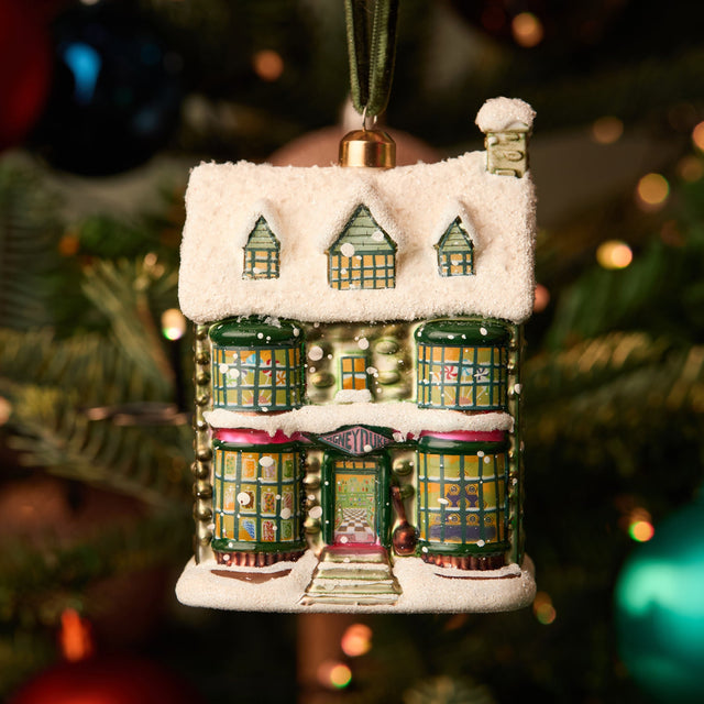 Adorno navideño de vidrio de Honeydukes
