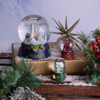 Globo de nieve navideño de Hogwarts