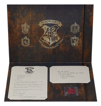 Set réplica personalizado de carta de Hogwarts