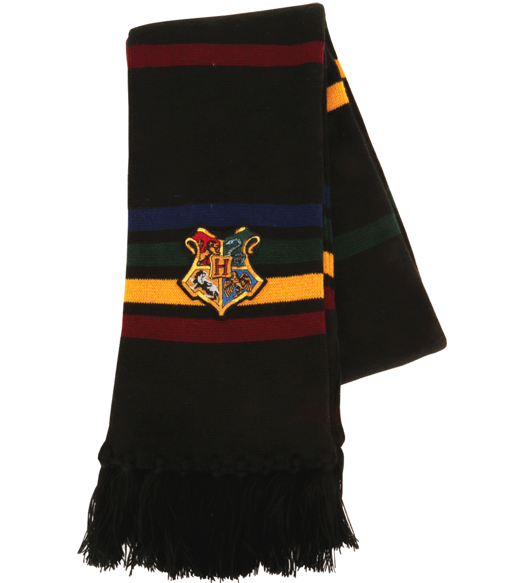 Bufanda tejida con emblema de Hogwarts