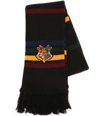 Bufanda tejida con emblema de Hogwarts