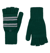 Guantes tejidos Slytherin con solapa tipo mitón