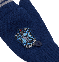 Guantes tejidos Ravenclaw con tapa tipo mitón