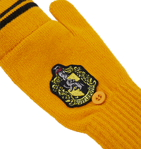 Guantes tejidos de Hufflepuff con tapa tipo mitón