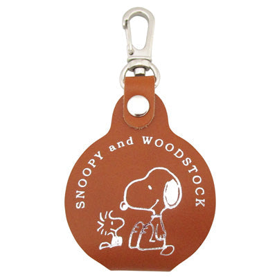 Charm para bolso con lupa de Snoopy y Woodstock - camel