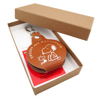 Charm para bolso con lupa de Snoopy y Woodstock - camel