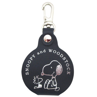 Llavero con lupa Snoopy y Woodstock - azul marino