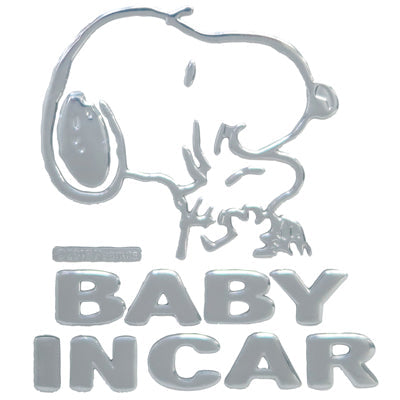 Sticker para auto Snoopy y Woodstock: bebé a bordo