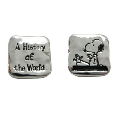 Aros cuadrados Snoopy: máquina de escribir