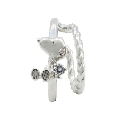 Ear cuff Snoopy de diseño doble retorcido