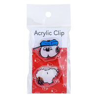 Set de 2 clips acrílicos de Snoopy: Olaf y Andy