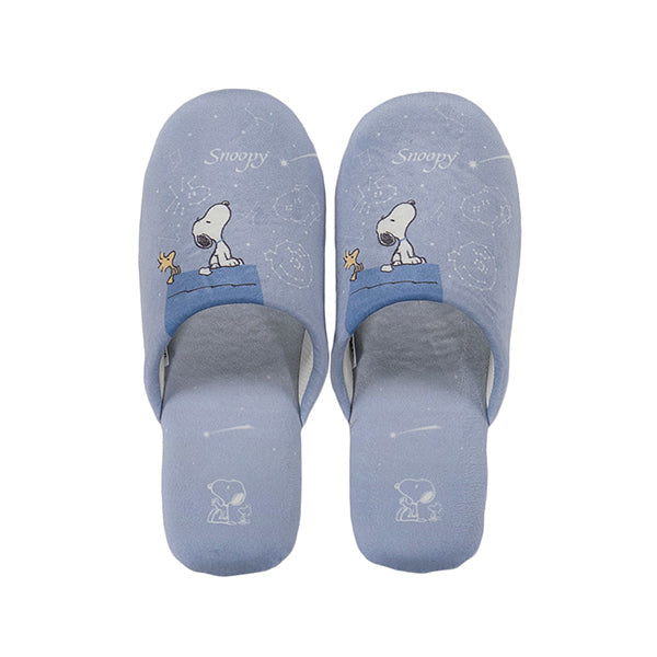 Pantuflas de baño Snoopy cielo estrellado azul grisáceo