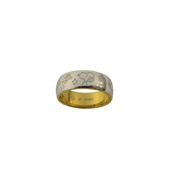 Anillo PEANUTS modelo Phiten con interior dorado