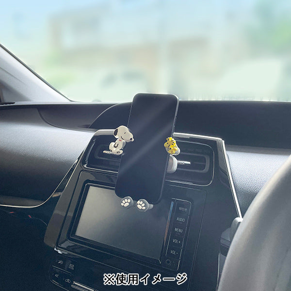 Soporte para celular de auto Snoopy y Woodstock