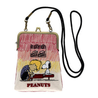 Estuche vertical Snoopy con bordado tatami (Piano)