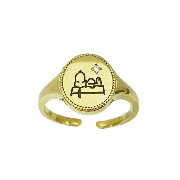 Anillo Ovalado de Snoopy en Casita PEANUTS