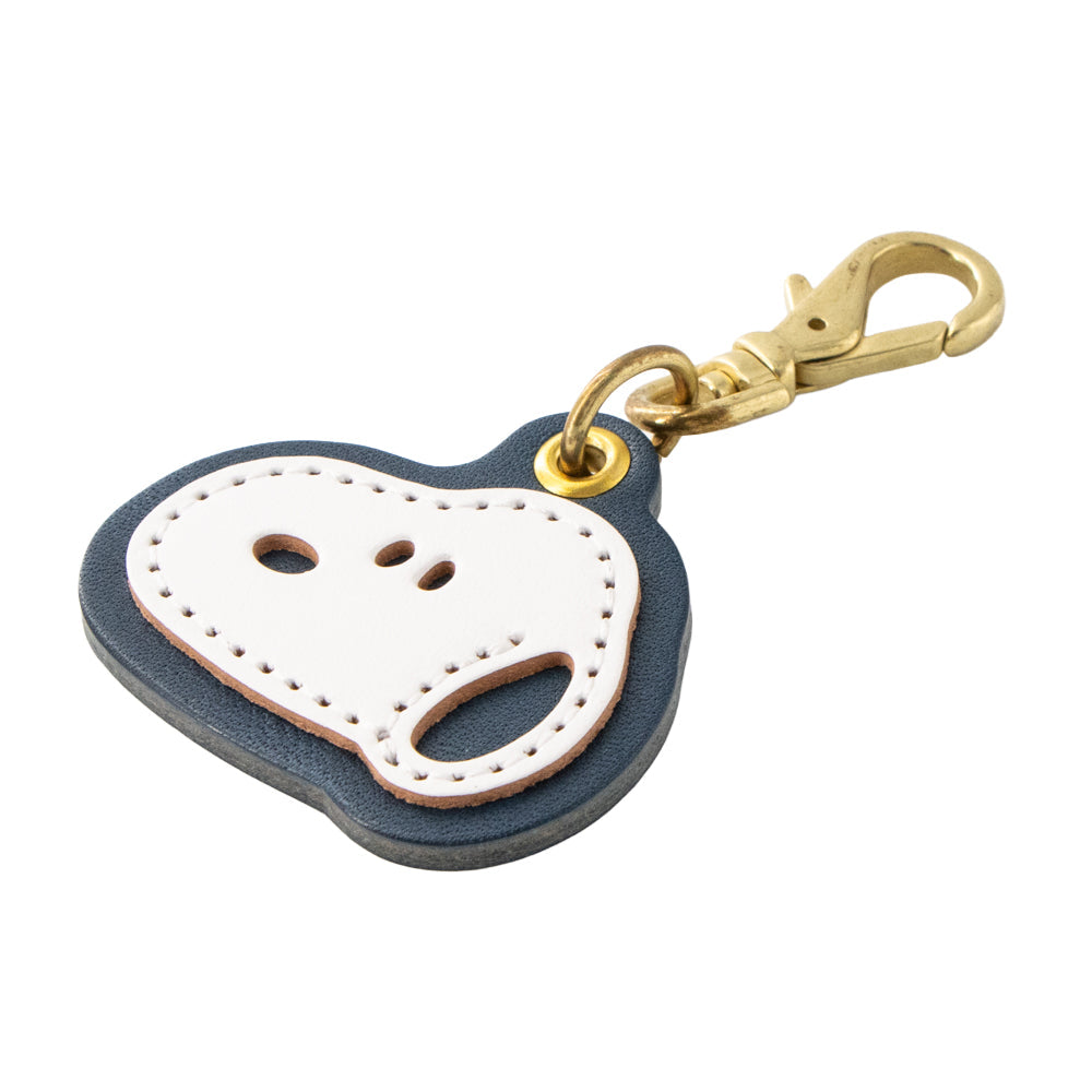 Llavero de cuero Snoopy azul marino