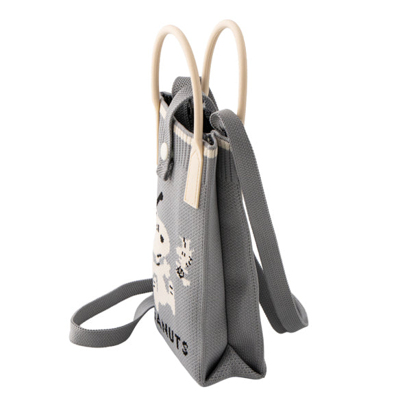 Cartera bandolera tejida de Snoopy