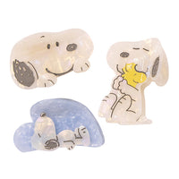Pinza para el pelo Snoopy de resina marmoleada
