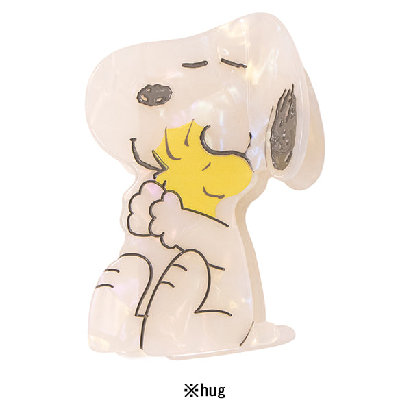 Pinza para el pelo Snoopy de resina marmoleada