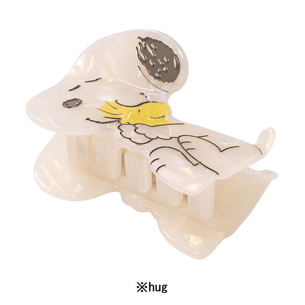 Pinza para el pelo Snoopy de resina marmoleada