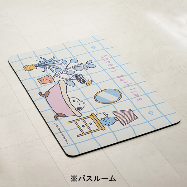 Alfombra de baño suave de Snoopy con tierra de diatomeas