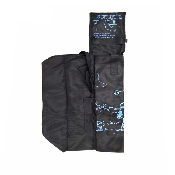 Bolso tote plegable Snoopy L - Campamento negro