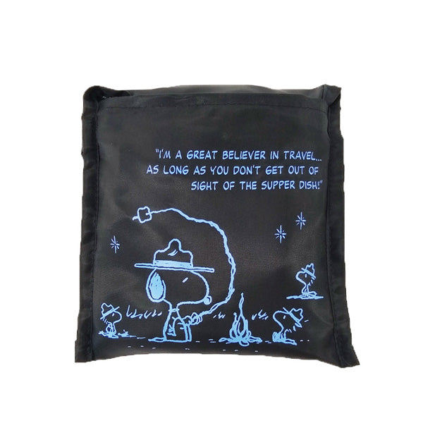Bolso tote plegable Snoopy L - Campamento negro