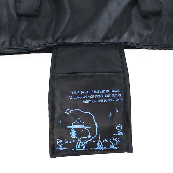 Bolso tote plegable Snoopy L - Campamento negro