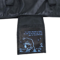 Bolso tote plegable Snoopy L - Campamento negro