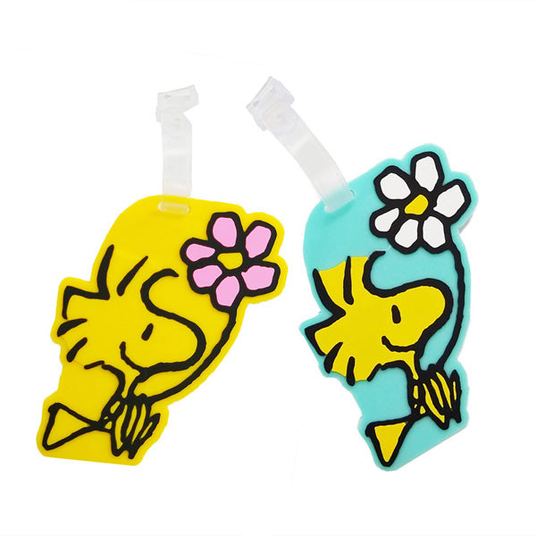 Etiqueta de equipaje Snoopy con Woodstock