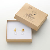 Aros colgantes de flores de vidrio de Snoopy y Woodstock