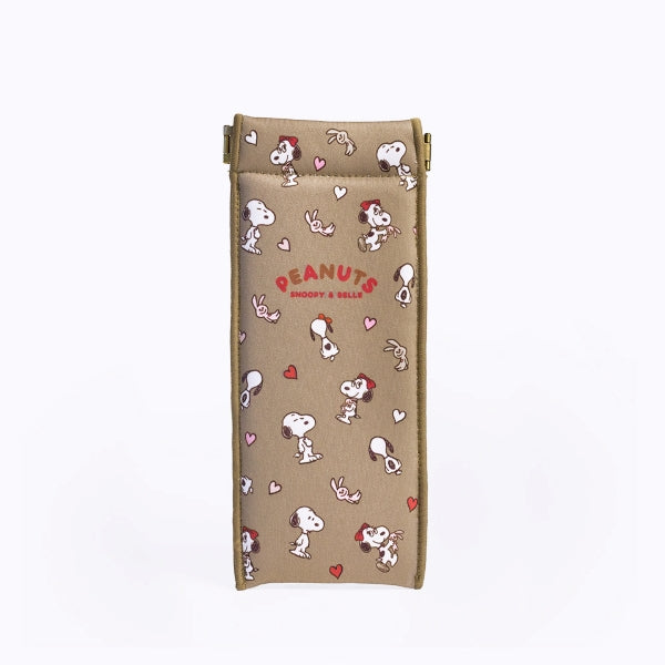 Estuche delgado Peanuts con Snoopy y Belle