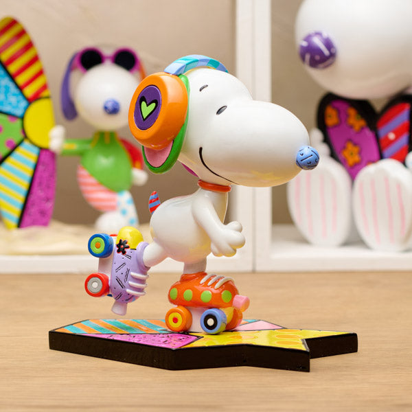 Figura PEANUTS Romero Britto: Snoopy en patines