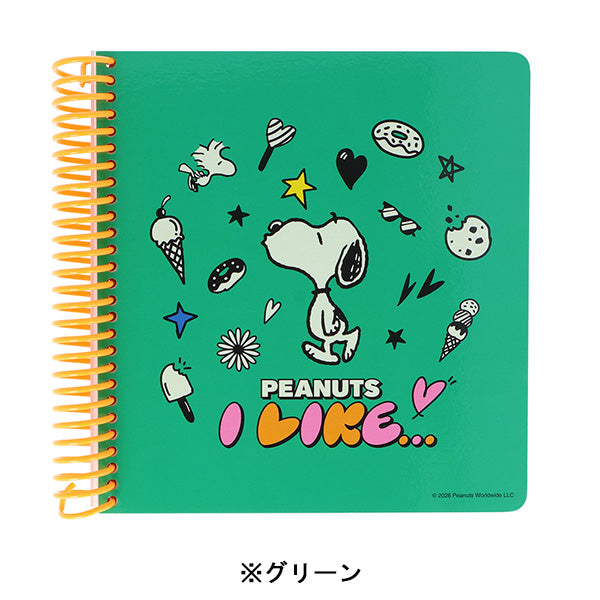 Cuaderno anillado cuadrado Snoopy PEANUTS I LIKE…