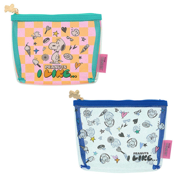 Estuche transparente con glitter de Snoopy