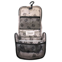 Estuche de viaje Snoopy con gancho, negro estrellado