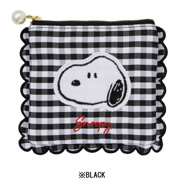 Mini estuche Snoopy de cuadros vichy