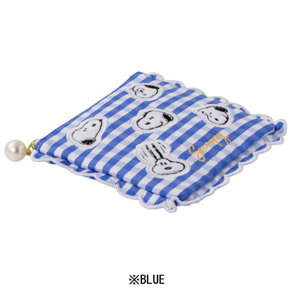 Mini estuche Snoopy de cuadros vichy