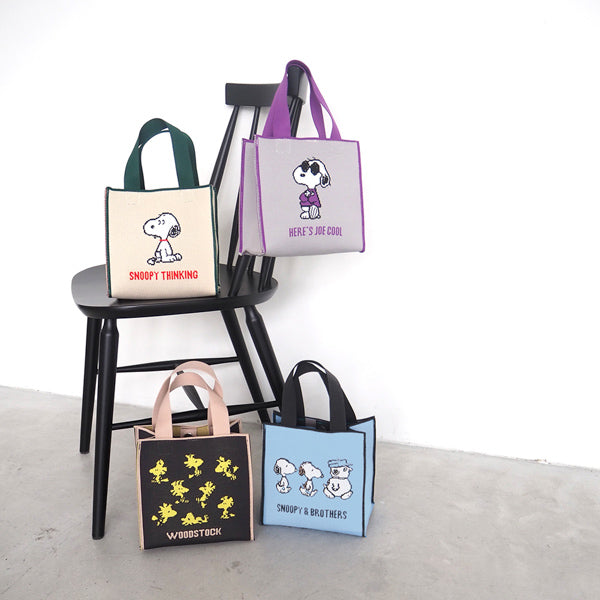 Cartera cúbica jacquard de Snoopy