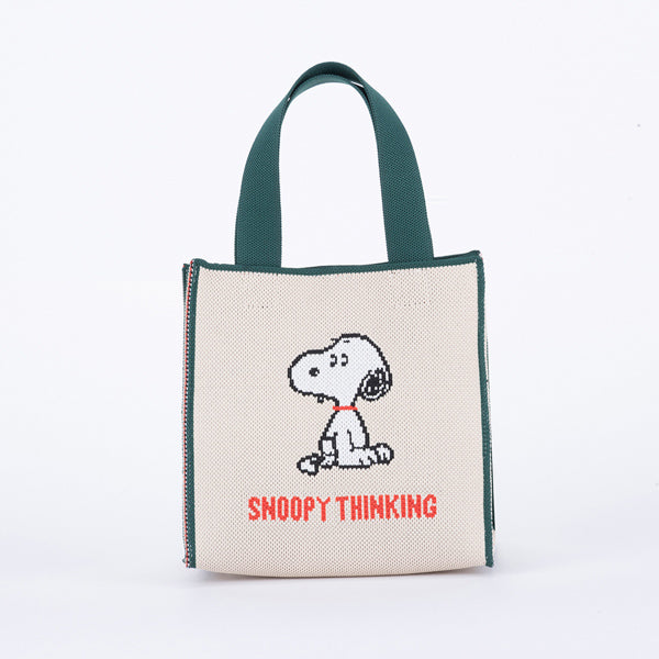 Cartera cúbica jacquard de Snoopy