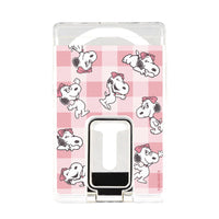 Portatarjetas transparente con soporte MagSafe de Snoopy y Belle