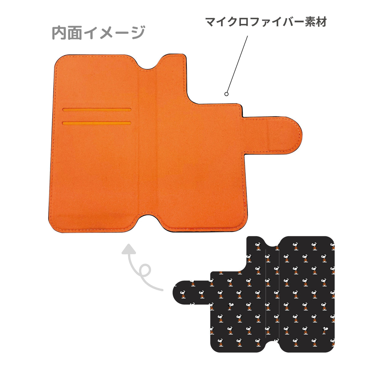Funda tipo libro MagSafe para iPhone de Snoopy