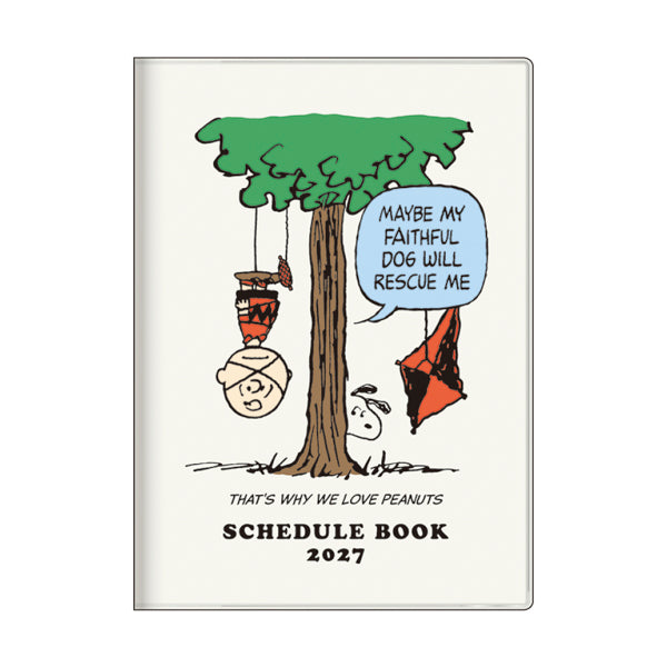 Agenda mensual B6 Snoopy 2027 (marfil)