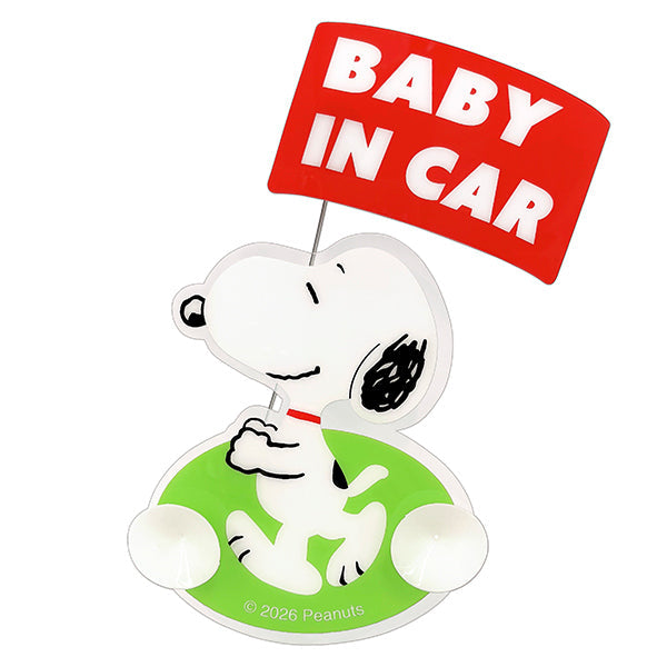 Señal para auto Snoopy con bandera