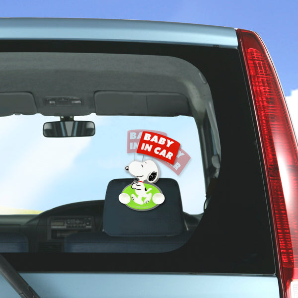 Señal para auto Snoopy con bandera