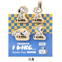 Set de 4 clips de madera de Snoopy (I LIKE…)