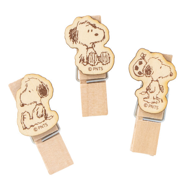 Set de 3 pinzas de madera de Andy (Peanuts)
