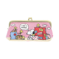 Estuche delgado Snoopy con bordado de tatami
